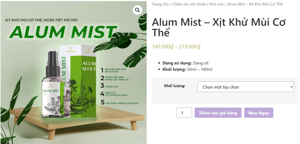 xịt khử mùi