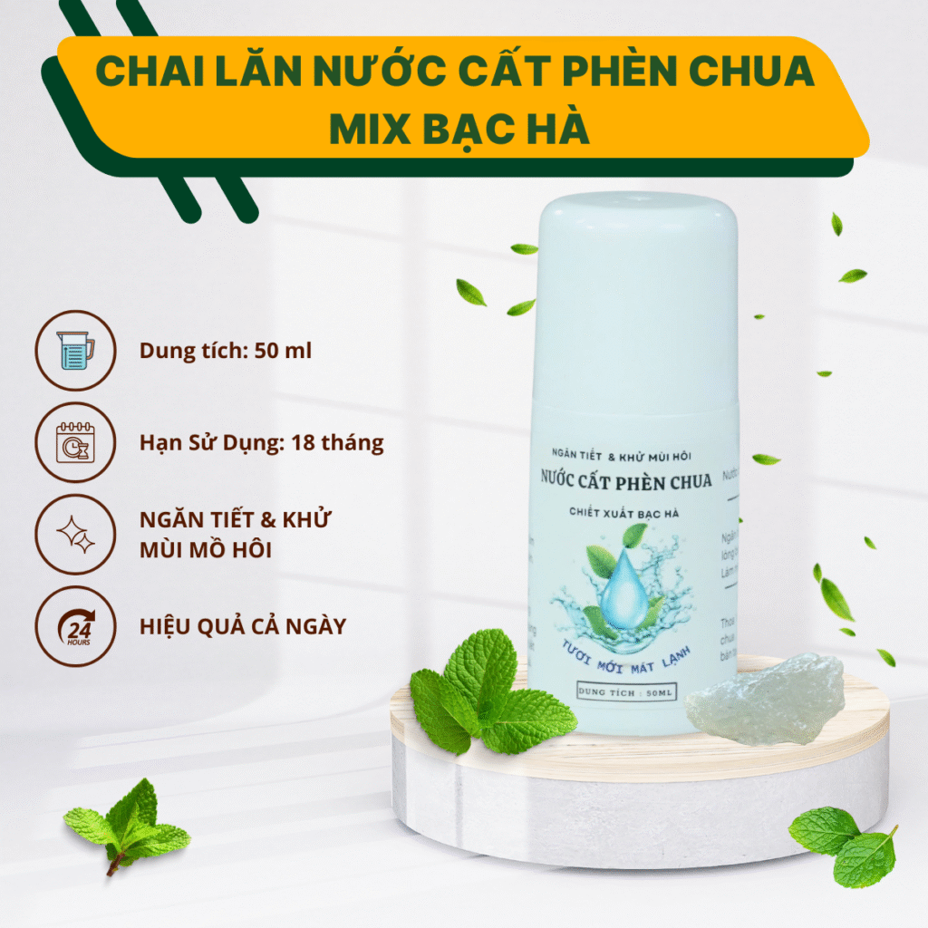 Xem ngay: Lăn nước cất phèn chua mix bạc hà